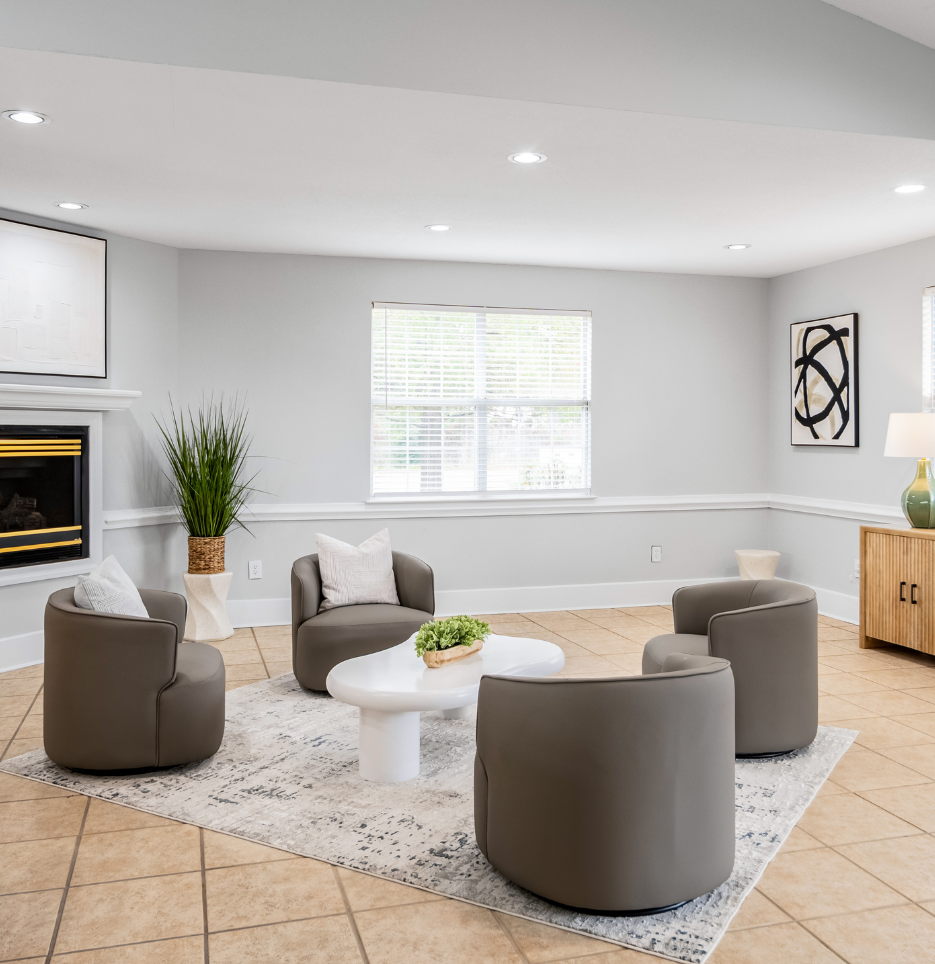 Living Room With Kitchen